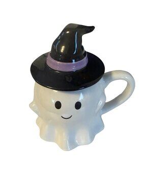 Hyde and EEK Boutique Ghost Mug with Witch Hat Lid Halloween Stoneware Target 20